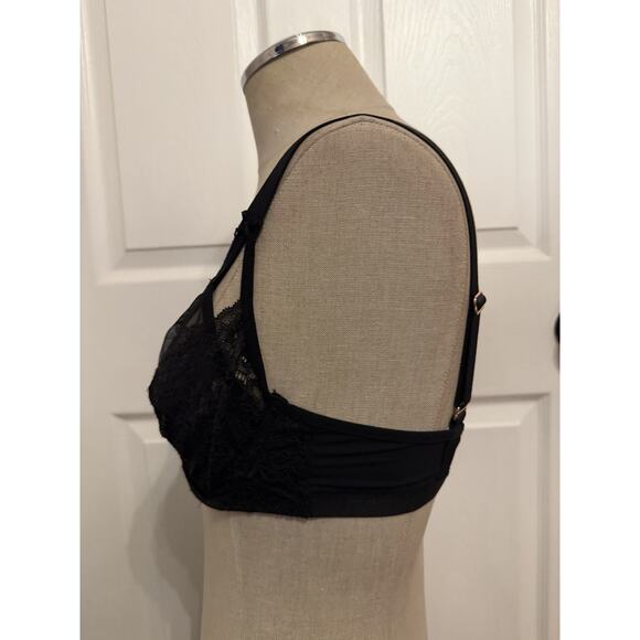 Victoria’s Secret Dream Angels Lace Balconette Bra Black 34D Underwire Unlined - Picture 3 of 7